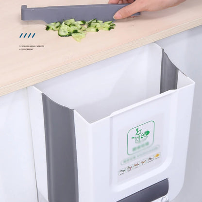 Kitchen Wall-Mounted Folding Trash Can 